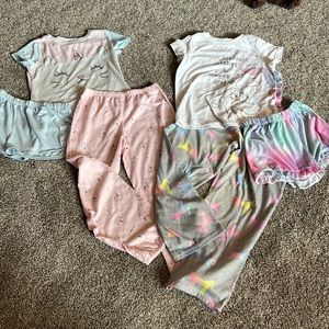 2 sets of Carters girls pajamas - each set is a 3 pc- size 8- great condition